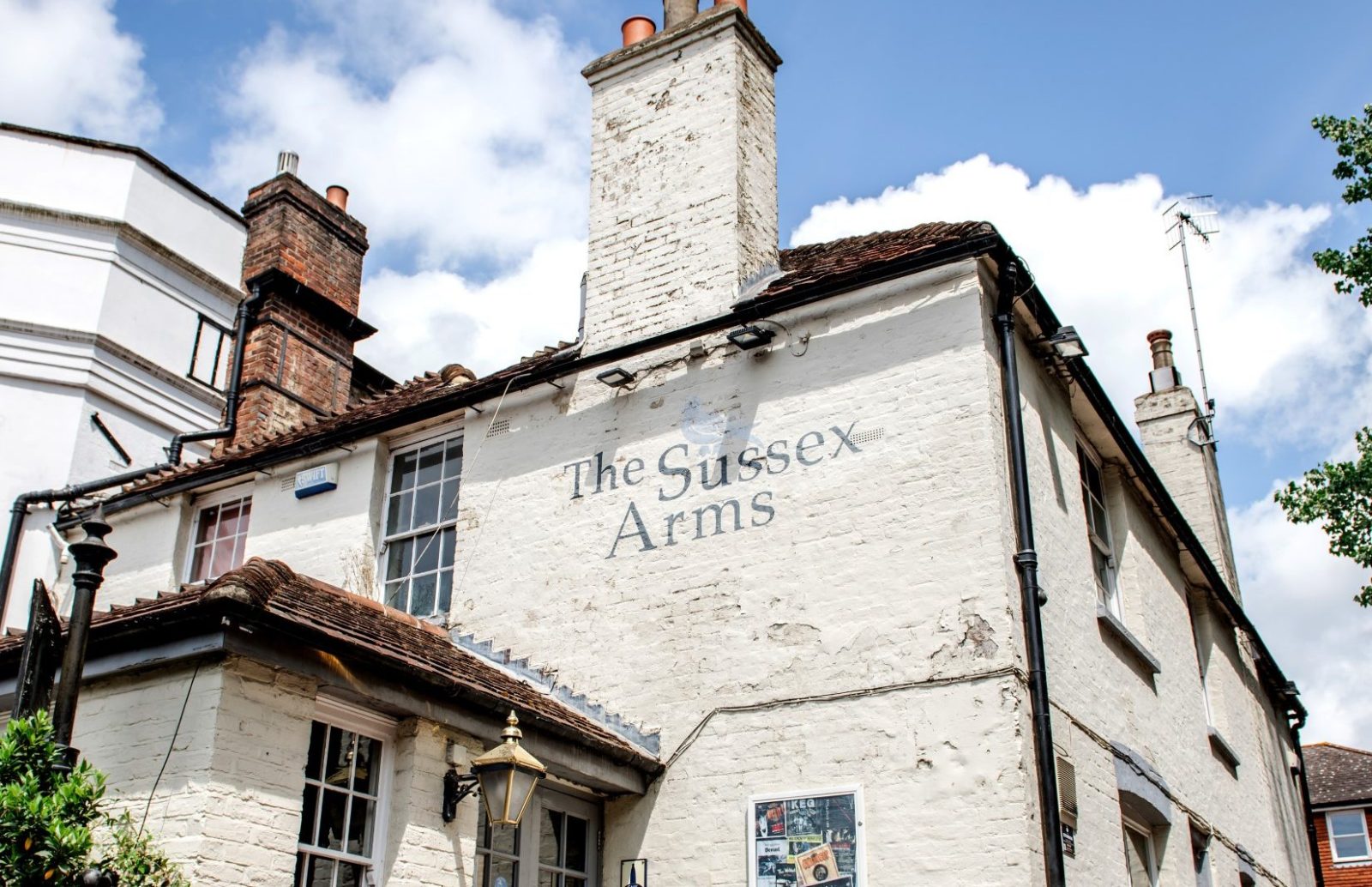 Exterior of The Sussex Arms, a historic pub in Tunbridge Wells