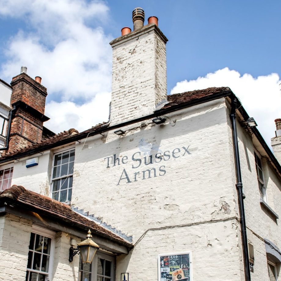 Exterior of The Sussex Arms, a historic pub in Tunbridge Wells