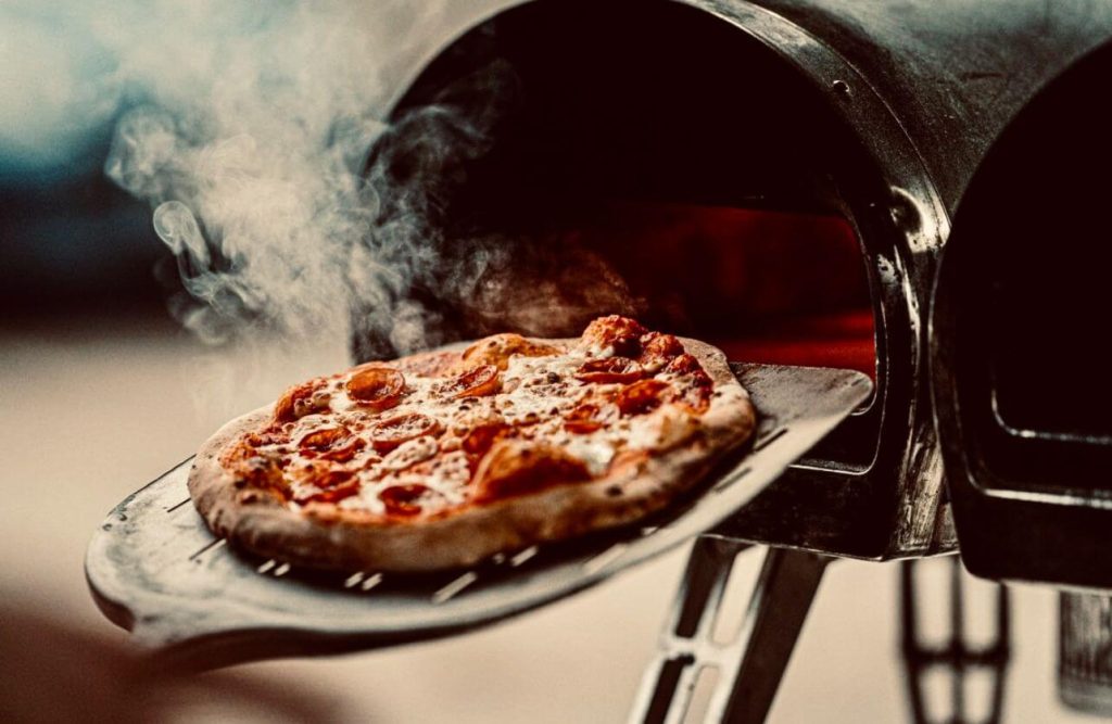 steaming sourdough pizza fresh from the oven by rascal's in Tunbridge Wells